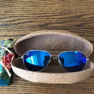 Maui Jim Baby Beach Aviators, Blue Lenses NWOT